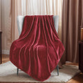 Plush Velvet Throw Blanket 66" x 90", Large Soft Warm Microplush Blanket for Couch & Bed, Cozy Fuzzy Winter Throw – Chocolate Brown