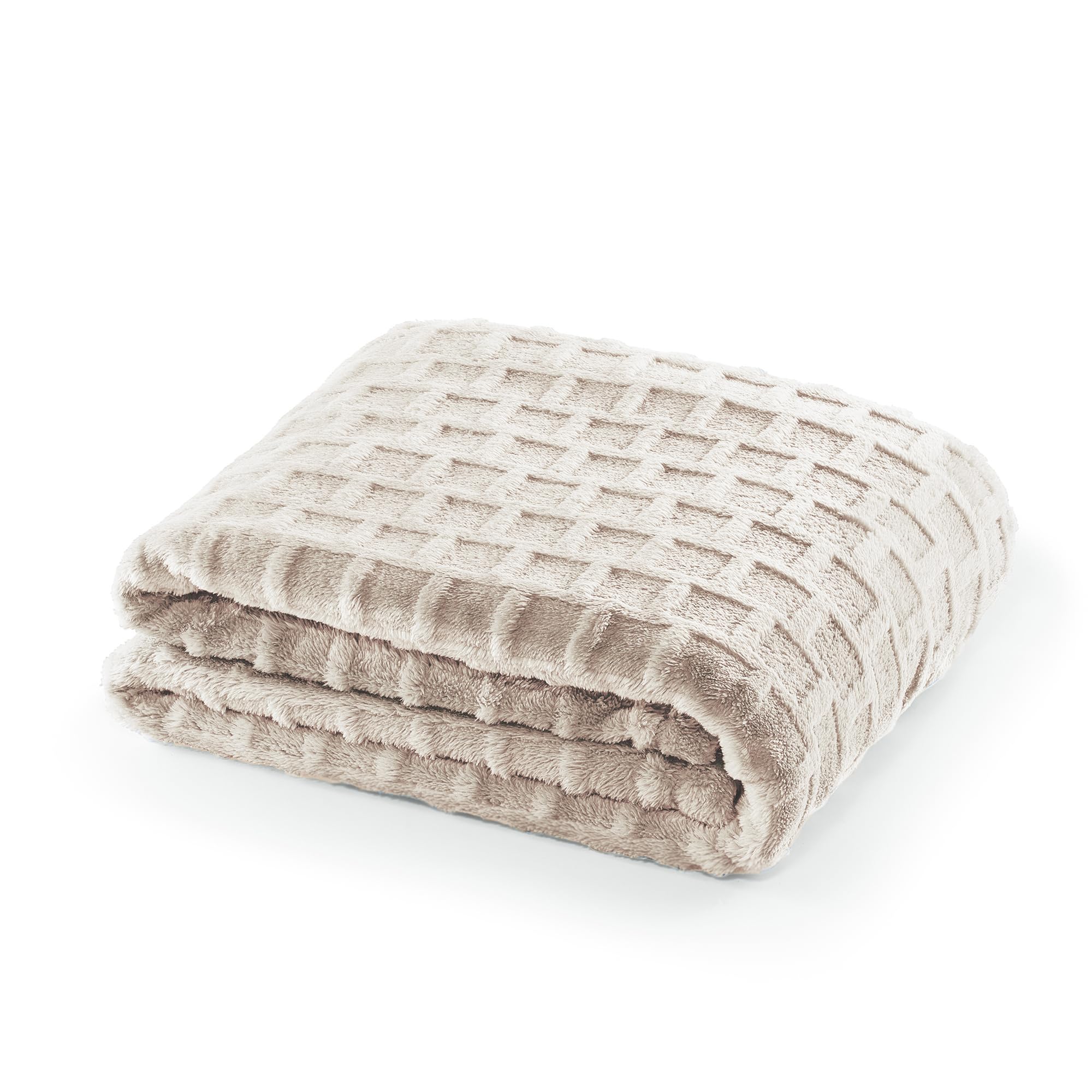 Velvet Plush Jacquard Tile Throw Blanket for Couch - Buttery Soft, Cozy Throw, for Women (Amber Gold, 50" x 60")