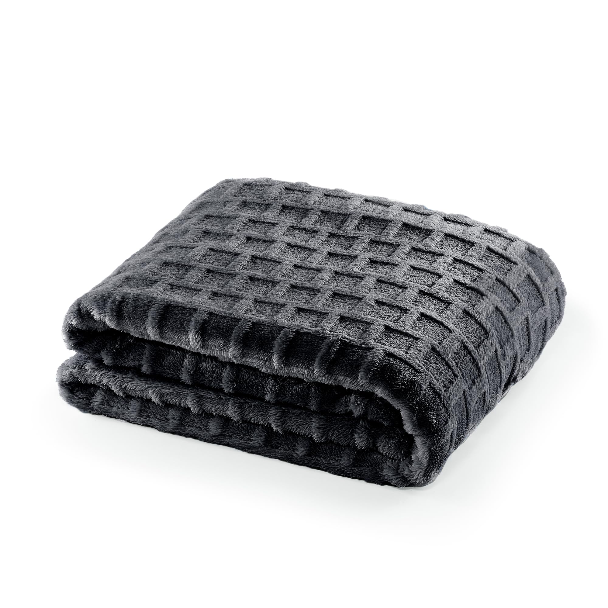 Velvet Plush Jacquard Tile Throw Blanket for Couch - Buttery Soft, Cozy Throw, for Women (Amber Gold, 50" x 60")