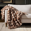 WDCOZY Luxury Bubble Throw Blanket, Faux Rabbit Fur Mink Plush Throw for Couch, Sofa and Bed, Soft Fluffy Fuzzy Furry Cozy Blanket, Thick and Warm for Women, 50x60 inches, Tie-Dye Grey, 950 GSM